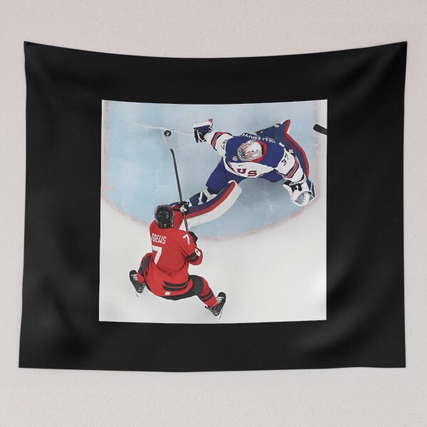 Item preview, Connor Hellebuyck Goalie Save USA Gold designed and sold by CLOUDYMOODS.