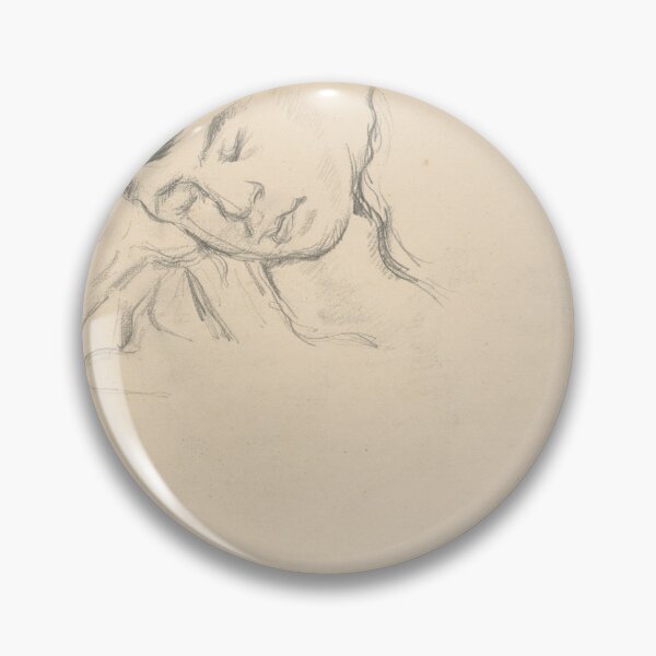 Item preview, Figure Resting Head on Hand by Paul Cézanne: Minimalist Figure Study Poster designed and sold by artofuniverse.
