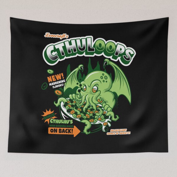 Item preview, Lovecraft Mind Bending Maze On Back An Excellent Source Of Anxiety Cthuloops! All New Flavors!  designed and sold by yeahgiving.