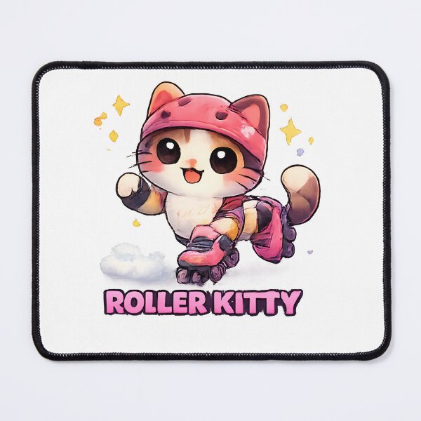 Item preview, Kawaii Cute Roller Kitty Cat designed and sold by VictorySticker.