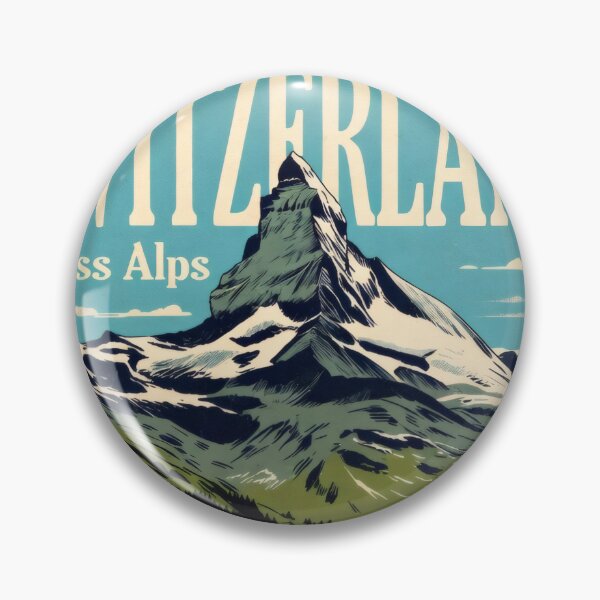 Artikelvorschau, Schweizer Alpen, Schweiz, Vintage-Reise-Wandkunst entworfen und verkauft von Atlas Poster Co..