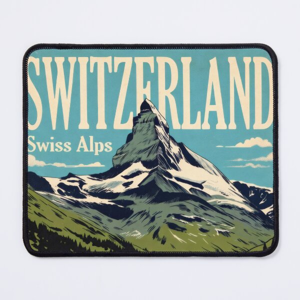Item preview, Swiss Alps Switzerland Vintage Travel Wall Art designed and sold by Atlas Poster Co..