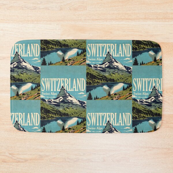 Item preview, Swiss Alps Switzerland Vintage Travel Wall Art designed and sold by Atlas Poster Co..