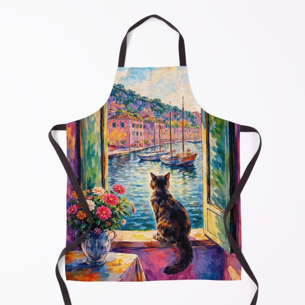 Item preview, The Open Window: Collioure with a Cat designed and sold by Ocelot-T.