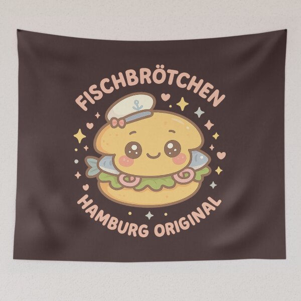 Item preview, Fischbrötchen Hamburg Original – Cute Kawaii Germany Street Food Design designed and sold by Globalcitytees.