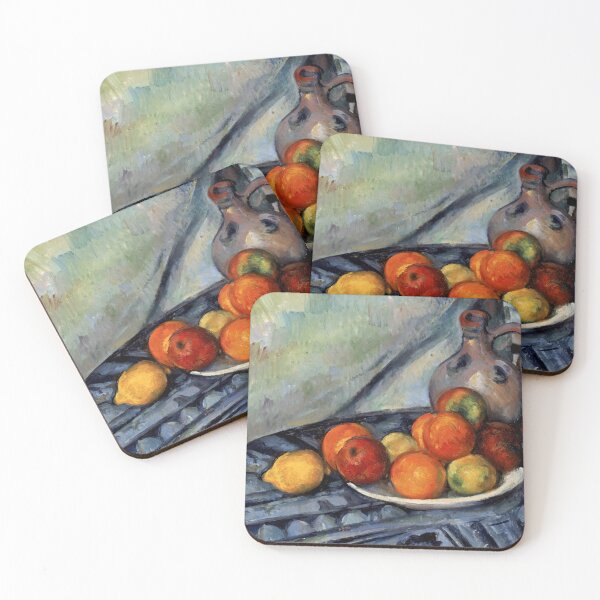 Item preview, Fruit and a Jug on a Table by Paul Cézanne: Post Impressionist Still Life designed and sold by artofuniverse.