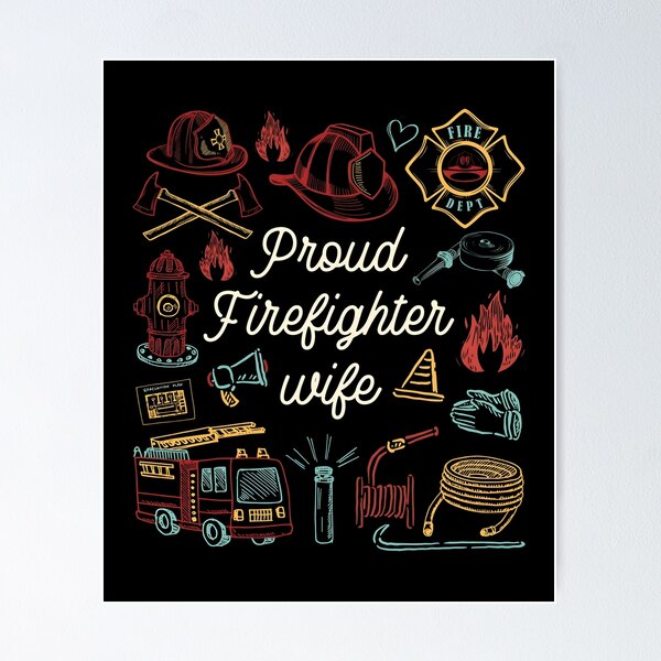 Item preview, Proud Firefighter Wife designed and sold by Lakatosarpad.