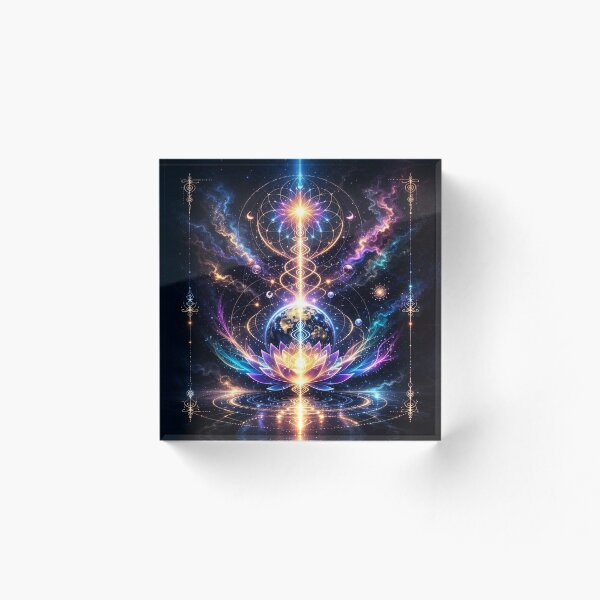 Aperçu de l'œuvre Lotus de l'Ascension Cosmique | Art de la Conscience et de la Géométrie Sacrée créée et vendue par Theetherhaven.