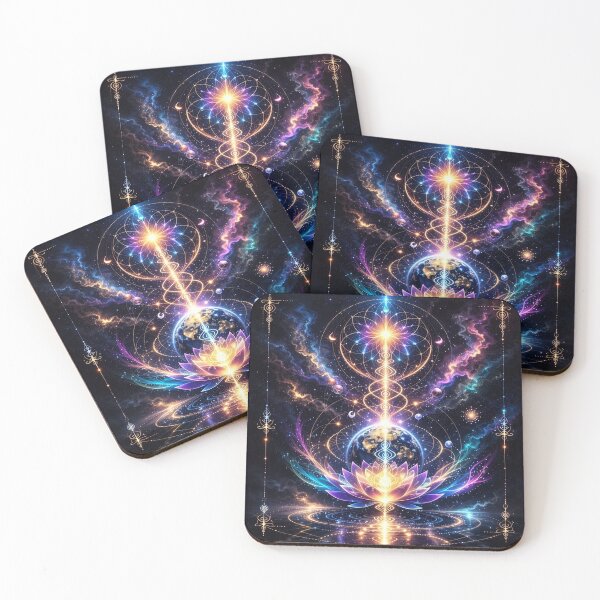 Item preview, Cosmic Ascension Lotus | Sacred Geometry Consciousness Art designed and sold by Theetherhaven.