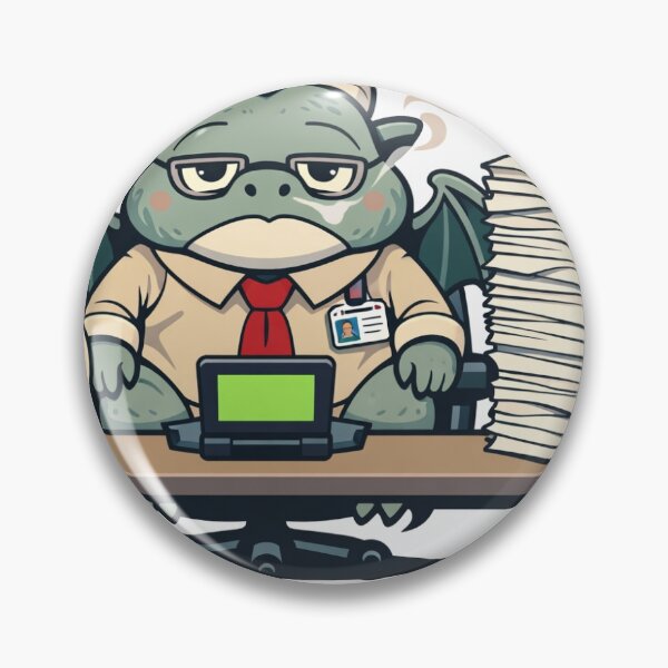Item preview, Overworked Dragon Office Art Cute Burnout Fantasy Illustration designed and sold by Overstimulated Studio.