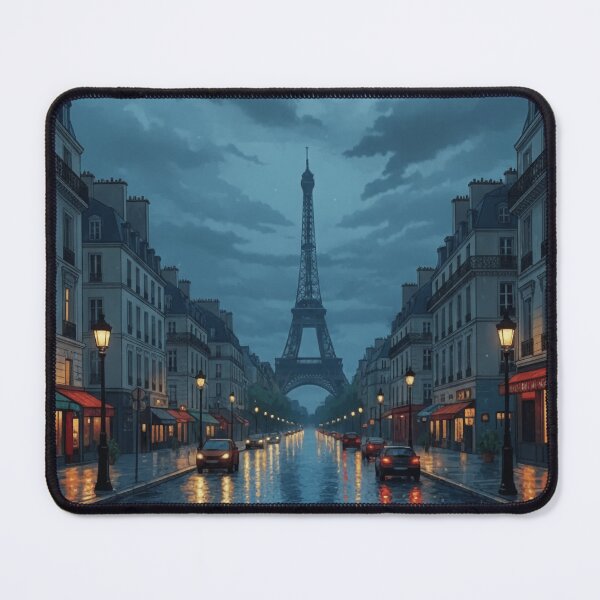 Item preview, Rainy Paris Street with Eiffel Tower designed and sold by felightpure.