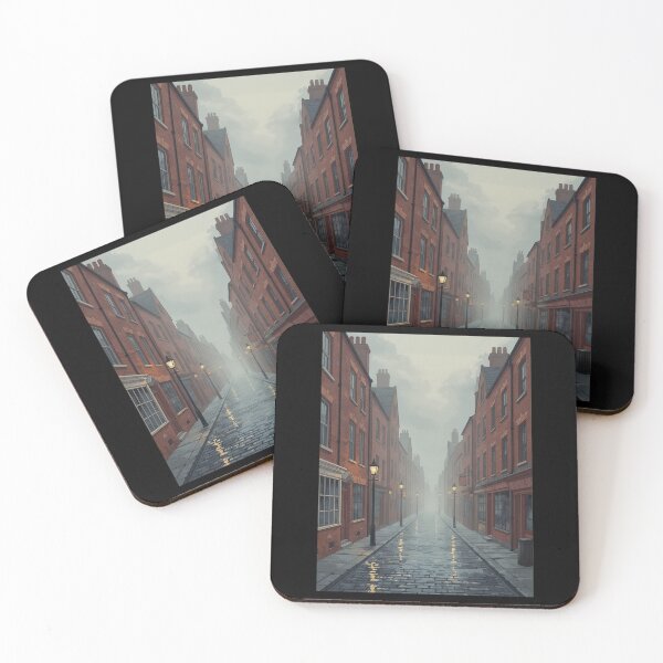 Item preview, Foggy Brick Street Morning Scene designed and sold by demureluxes.