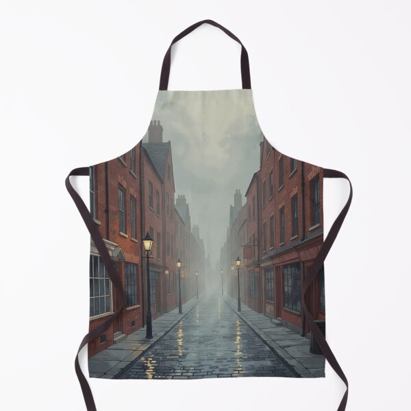 Item preview, Foggy Brick Street Morning Scene designed and sold by demureluxes.