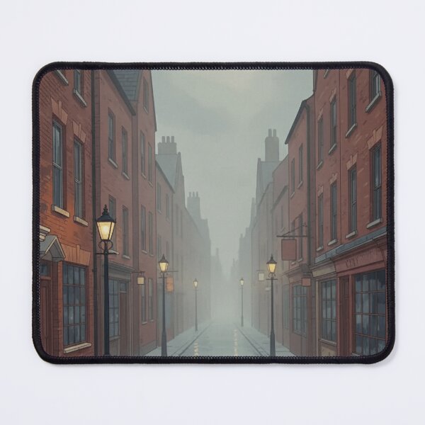 Item preview, Foggy Brick Street Morning Scene designed and sold by demureluxes.