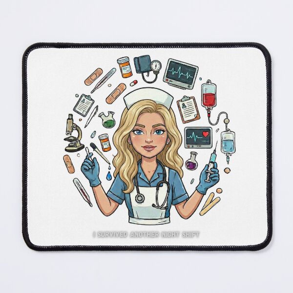 Item preview, I survived another night shift (nurse) designed and sold by Nurse Eve.