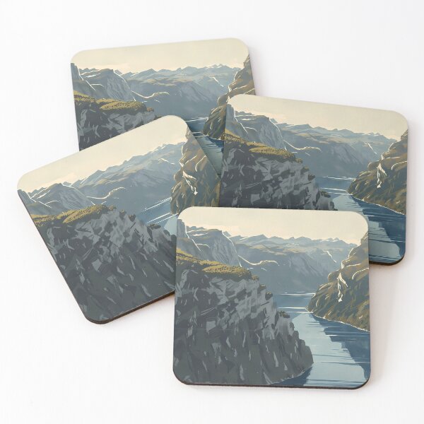 Item preview, Geirangerfjord Norway Vintage Travel Wall Art designed and sold by Atlas Poster Co..