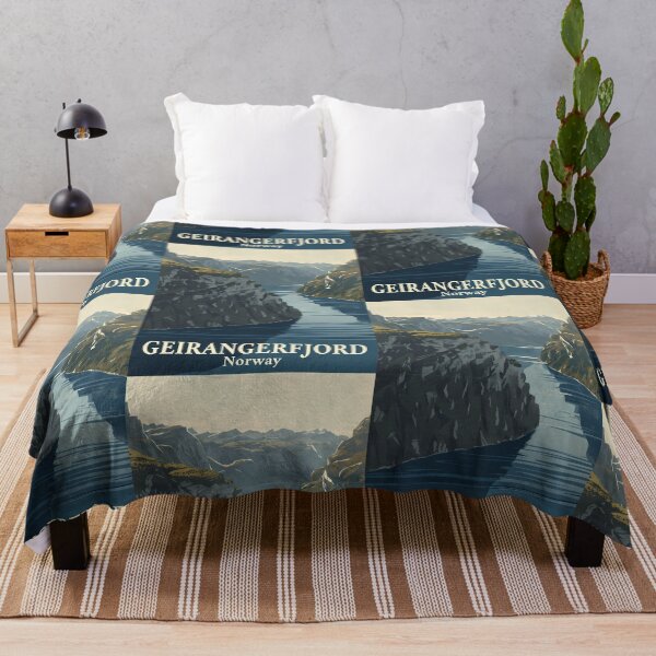 Item preview, Geirangerfjord Norway Vintage Travel Wall Art designed and sold by Atlas Poster Co..
