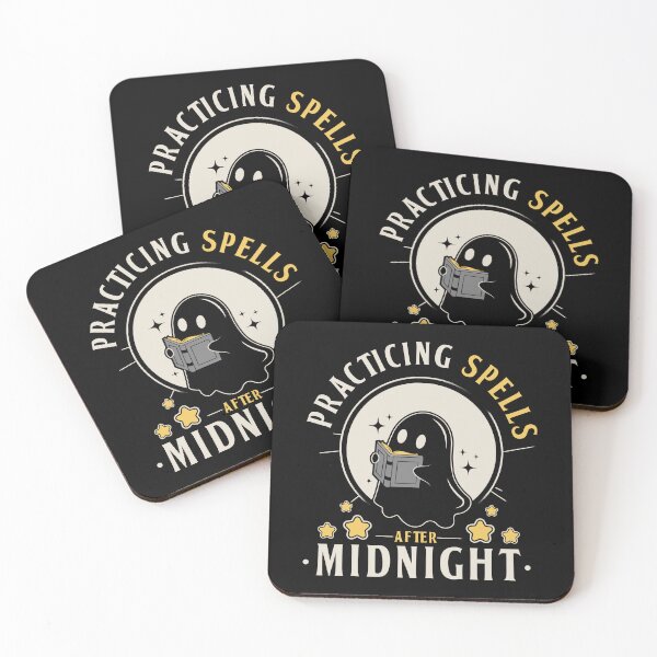 Item preview, Practicing Spells After Midnight – Cute Ghost Witch Night Owl Fantasy Design designed and sold by DREEMBLOOM Designs.