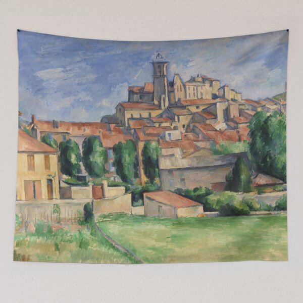 Item preview, Gardanne by Paul Cézanne: Sunlit Provençal Village Fine Art Poster designed and sold by artofuniverse.