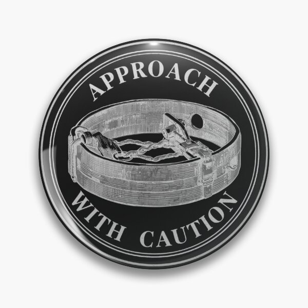 Item preview, Approach With Caution Spiked Collar | Gothic Introvert Humor designed and sold by VENOHA.
