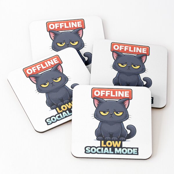 Item preview, Offline Low Social Mode Cat designed and sold by the-dovlat.