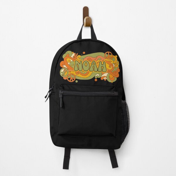 Item preview, Noah Retro Groovy 70s Peace Sign Name Art designed and sold by MBBialyPiksel.