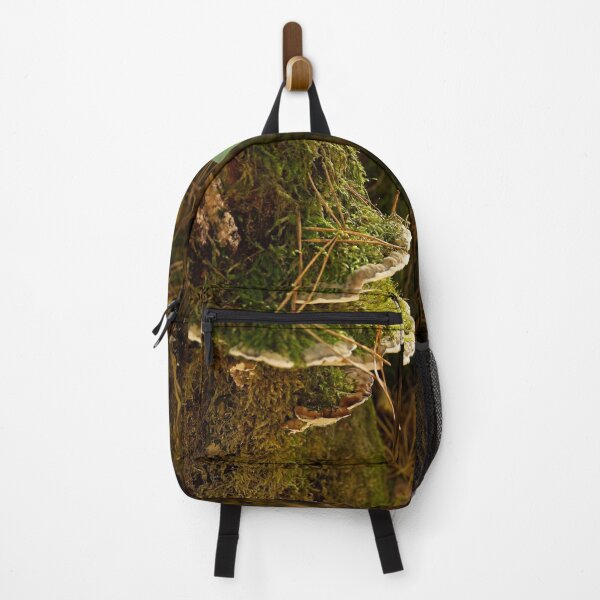 Item preview, Fungi growing from tree with pine needles and moss designed and sold by Stephen Jarman.