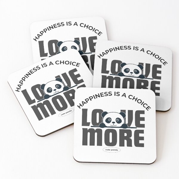Item preview, Happiness Is a Choice  Love More Cute Panda designed and sold by SushiShop1.