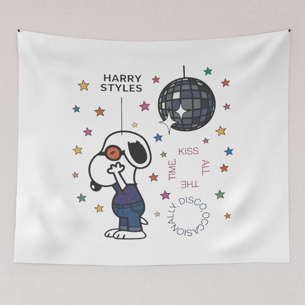 Item preview, Harrys Styles Kiss All The Time Disco Occasionally - Harrys Styles x Snoopy designed and sold by CLOUDYMOODS.