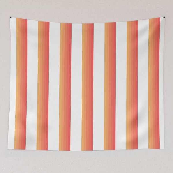 Item preview, Sunset Shades Vertical Stripes Warm Orange Coral Aesthetic Minimal Pattern designed and sold by Zaya_art.