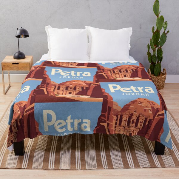 Aperçu de l'œuvre Art mural de voyage vintage Petra Jordan créée et vendue par Atlas Poster Co..