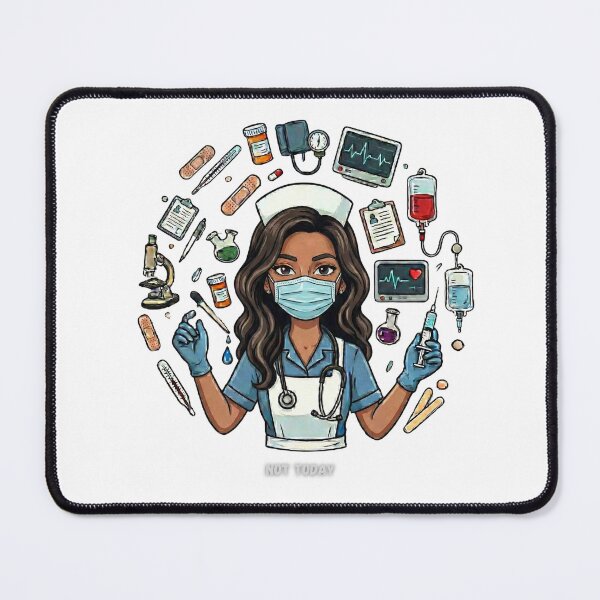 Item preview, Not today (nurse) designed and sold by Nurse Eve.