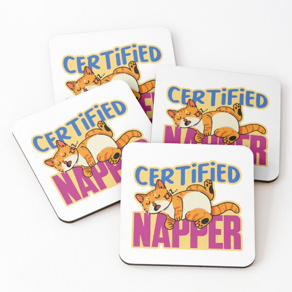 Item preview, Certified Napper Funny Sleeping Cat designed and sold by jinmkh.