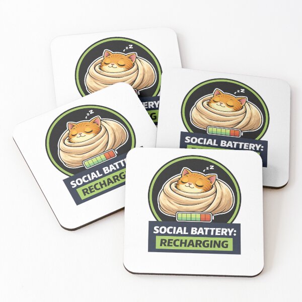 Item preview, Social Battery Recharging Cat designed and sold by the-dovlat.