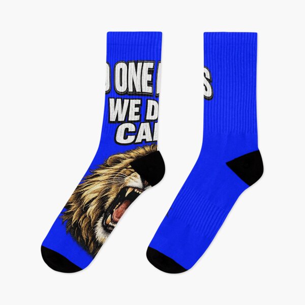 Item preview, No One Likes Us We Don’t Care Lion Design – Bold Football Fan Chant Graphic designed and sold by GarnerSupplyCo.