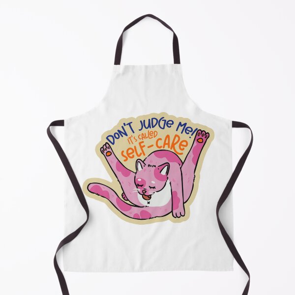 Item preview, Don't Judge Me It's Called Self-Care Pink Cat designed and sold by jinmkh.