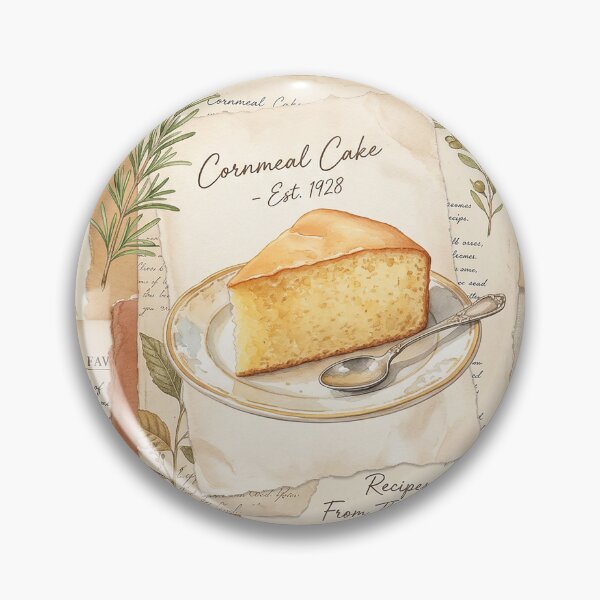 Item preview, Vintage Recipe Collage Art Print – Cottagecore Kitchen Herbs & Cornmeal Cake Illustration designed and sold by Verycutethings.