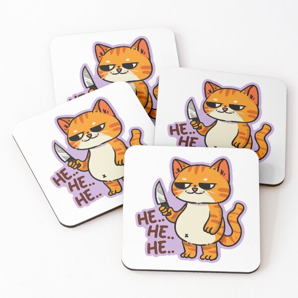 Item preview, Hehehe Chaotic Orange Cat with Knife designed and sold by jinmkh.