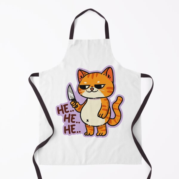 Item preview, Hehehe Chaotic Orange Cat with Knife designed and sold by jinmkh.