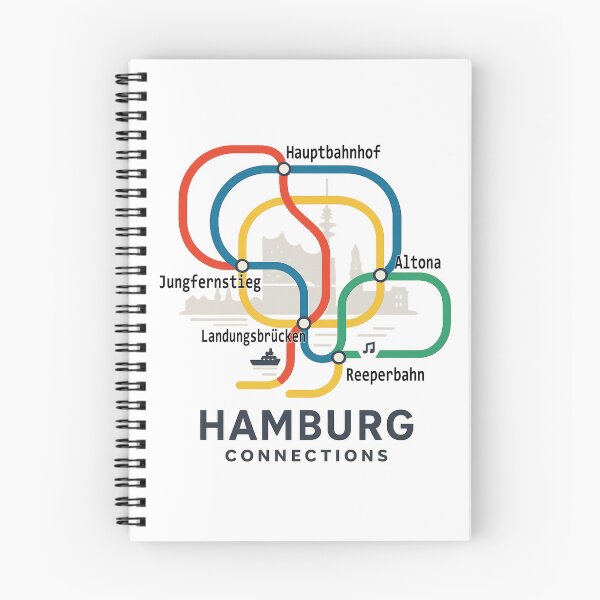 Item preview, Hamburg Connections – Vintage Germany Transit Map Skyline Pride Design designed and sold by Globalcitytees.