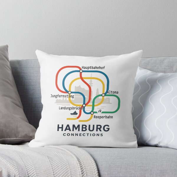 Item preview, Hamburg Connections – Vintage Germany Transit Map Skyline Pride Design designed and sold by Globalcitytees.