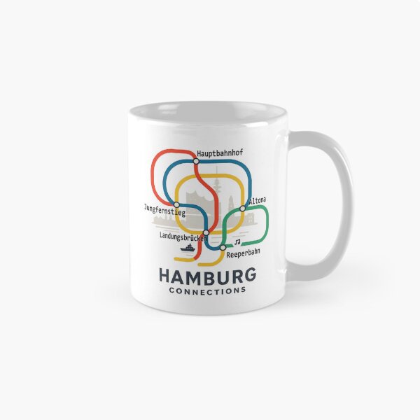 Item preview, Hamburg Connections – Vintage Germany Transit Map Skyline Pride Design designed and sold by Globalcitytees.