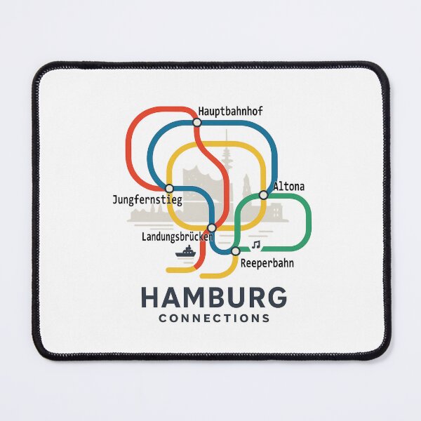 Item preview, Hamburg Connections – Vintage Germany Transit Map Skyline Pride Design designed and sold by Globalcitytees.