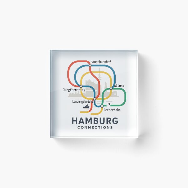 Item preview, Hamburg Connections – Vintage Germany Transit Map Skyline Pride Design designed and sold by Globalcitytees.