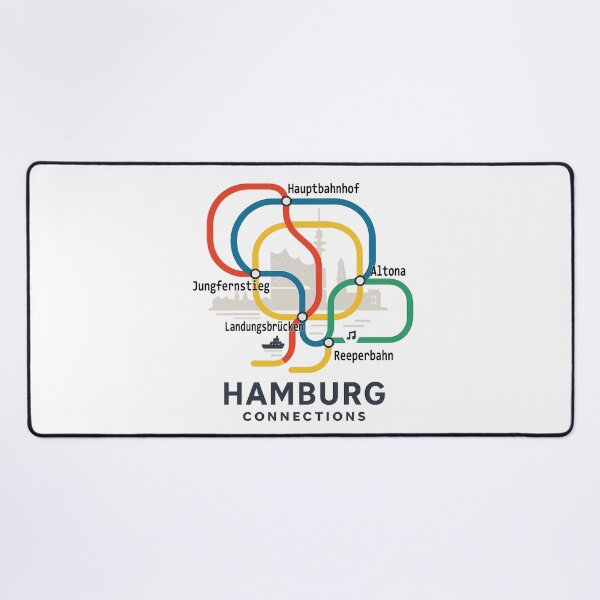 Item preview, Hamburg Connections – Vintage Germany Transit Map Skyline Pride Design designed and sold by Globalcitytees.