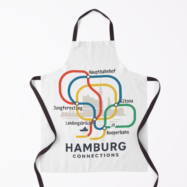 Item preview, Hamburg Connections – Vintage Germany Transit Map Skyline Pride Design designed and sold by Globalcitytees.