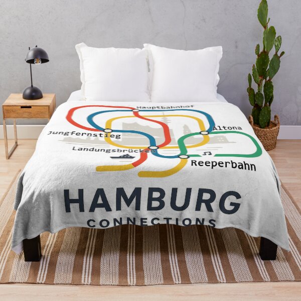 Item preview, Hamburg Connections – Vintage Germany Transit Map Skyline Pride Design designed and sold by Globalcitytees.