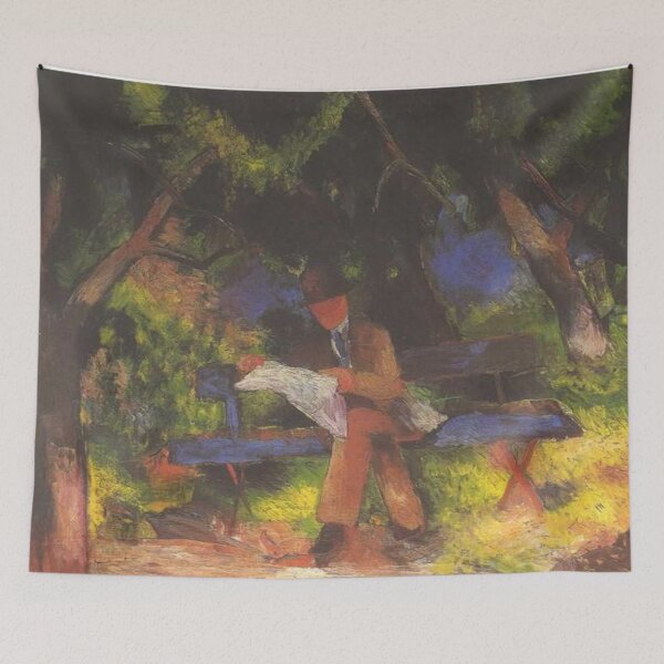 Item preview, Reading man in park designed and sold by SharonTheFirst.