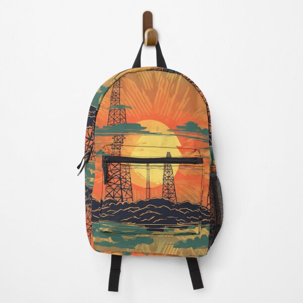 Item preview, Retro aesthetics sunset pylons designed and sold by pinkal.