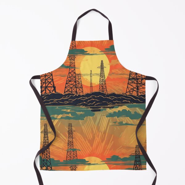 Item preview, Retro aesthetics sunset pylons designed and sold by pinkal.